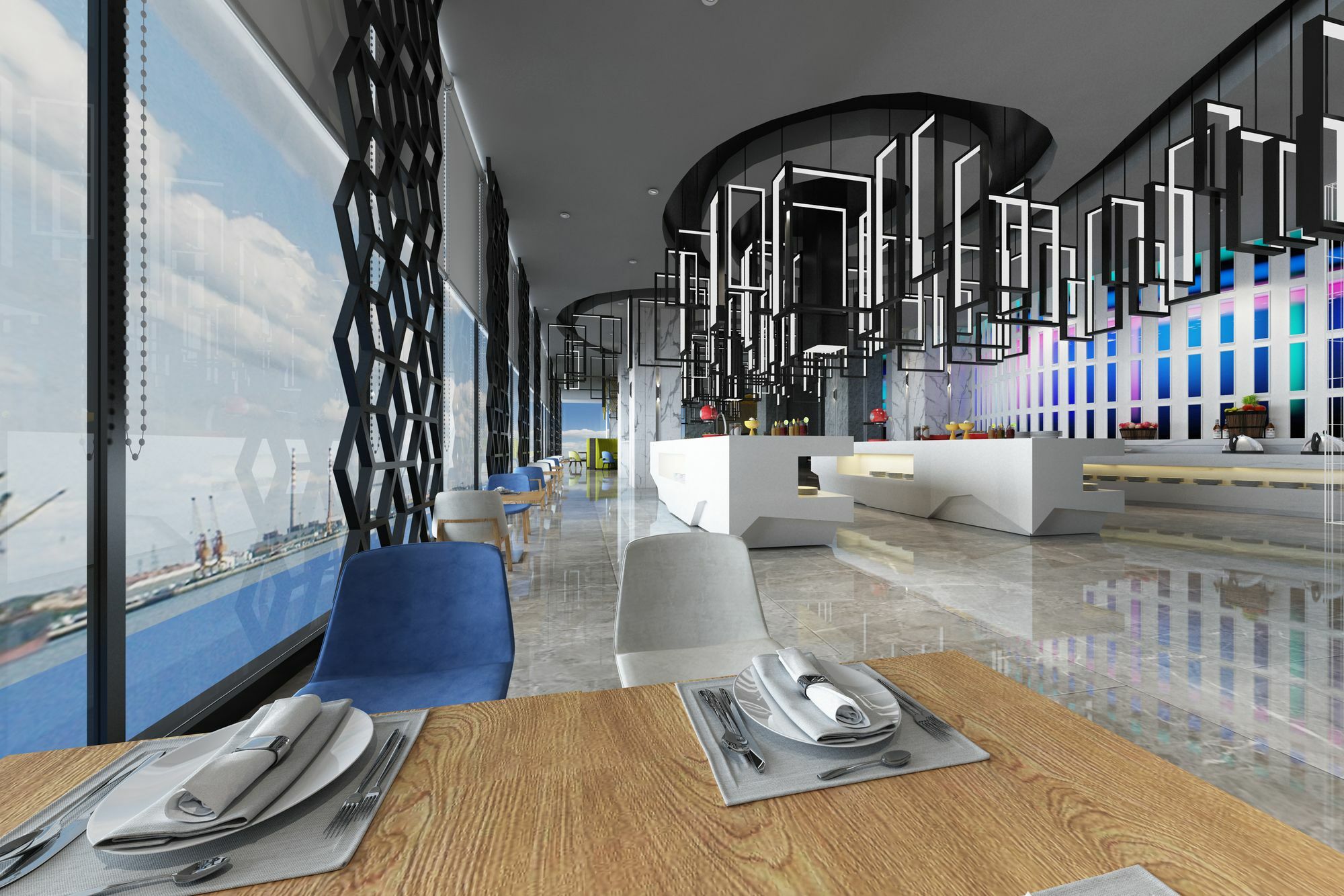 Fraser Place Puteri Harbour Нусаджайя Экстерьер фото 3D rendering of a restaurant